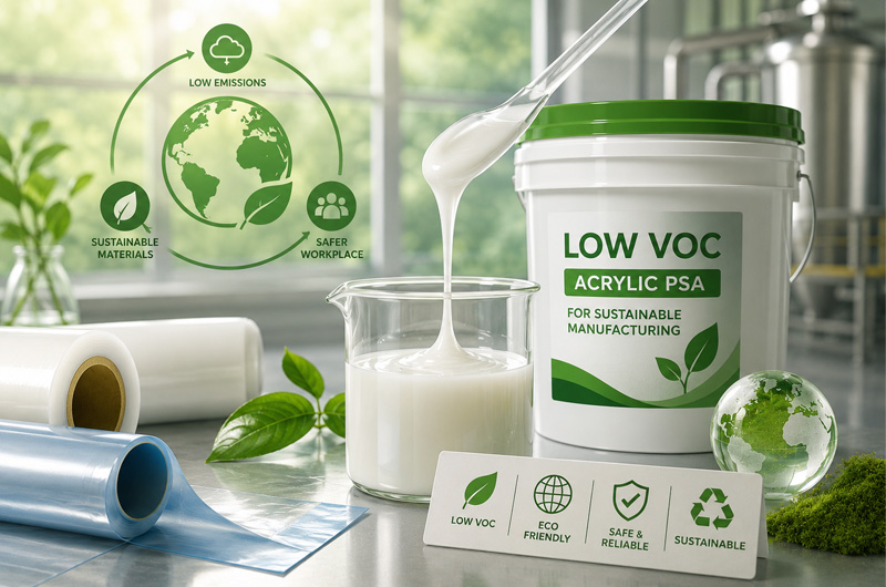 Low VOC Acrylic PSA for Sustainable Manufacturing