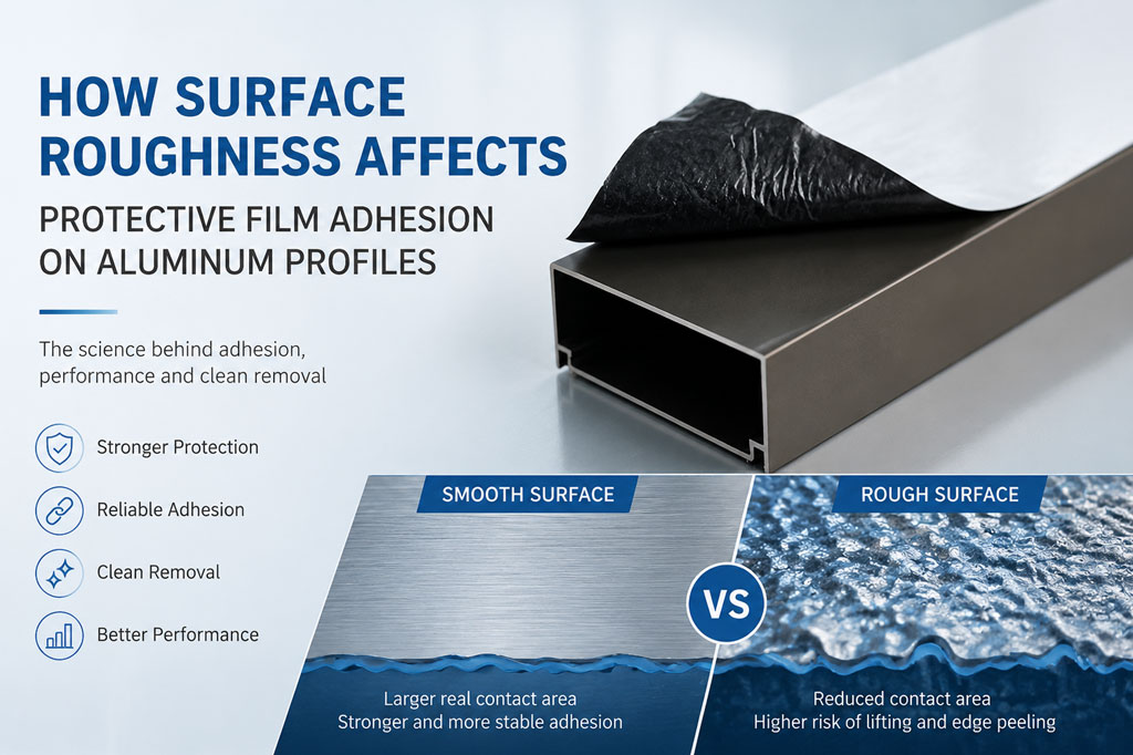 How Surface Roughness Affects Protective Film Adhesion on Aluminum Profiles