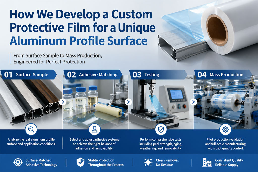 How We Develop a Custom Protective Film for a Unique Aluminum Profile Surface